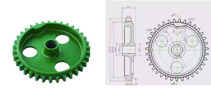 Agricultural machinery parts gear and disc inodator replaced for John Deere baler