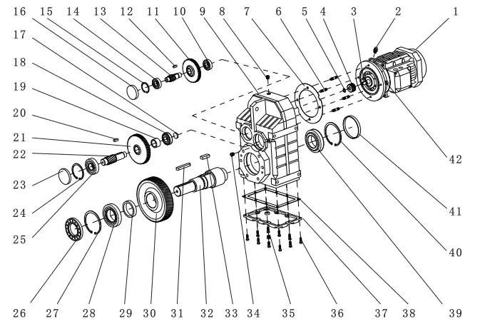 Helical Gearbox for Crane Travel Drive F Series Parallel Shaft