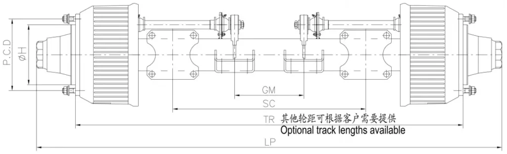 Heavy Duty Trailer Axle Germany type