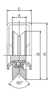 Sliding Gate Pulley With Exterior Bracket