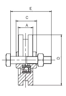 Sliding Gate Pulley With Bolt