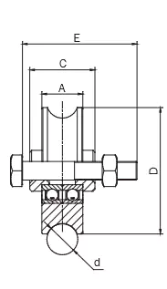 Sliding Iron Gate Roller With Bolt