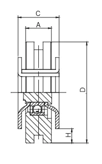 Sliding Gate Pulley With Interior Bracket