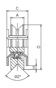 Sliding Gate Roller With Interior Bracket