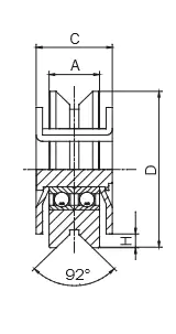 Sliding Gate Roller With Interior Bracket