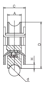 Sliding Gate Wheel With Interior Bracket