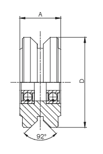 Solid Steel Y-Groove Wheel（Double Bearings Y Groove）