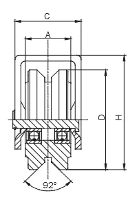 Heavy Duty Sliding Gate Roller With Exterior Bracket