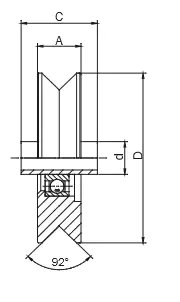Sliding Gate Roller With Spacer Tube
