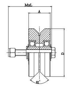 Solid Steel V Groove Gate Roller