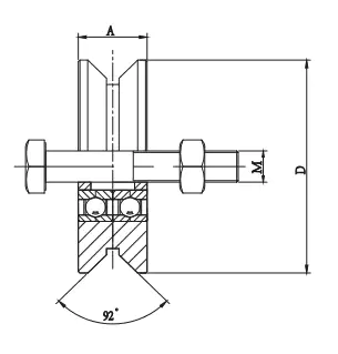 Sliding Gate Plastic Roller With-Bolt