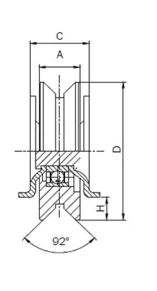 Sliding Gate Roller With Double Plates
