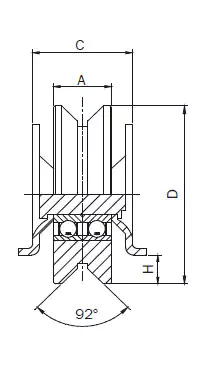Sliding Gate Roller With Double Plates