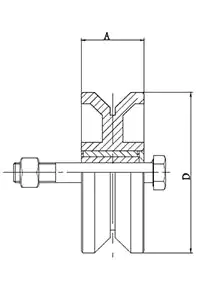 Cast Iron V Groove Gate Roller