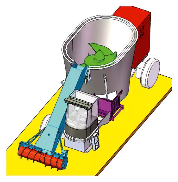 Roller Drum of Self Propelled TMR Mixer Feed Loading System