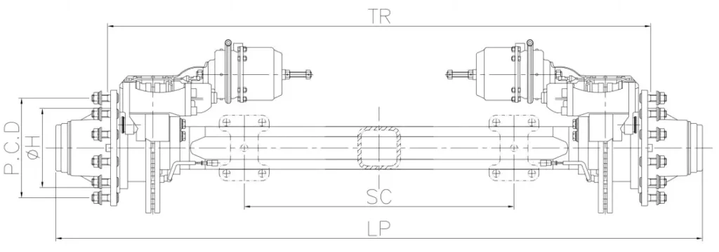 Disc brake axle series for Heavy Duty Trailer