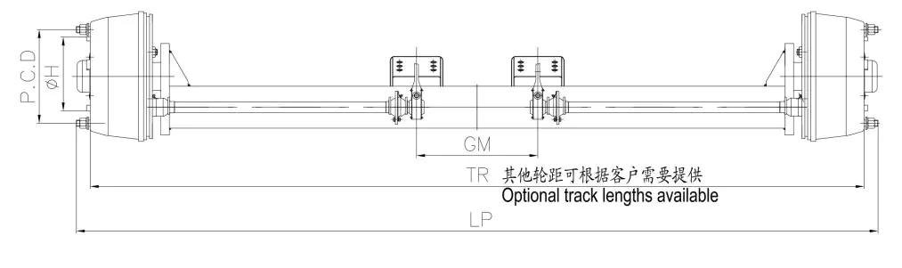 Drop axle serles for Heavy Duty Trailer