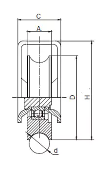 Sliding Gate Wheel With Exterior Bracket