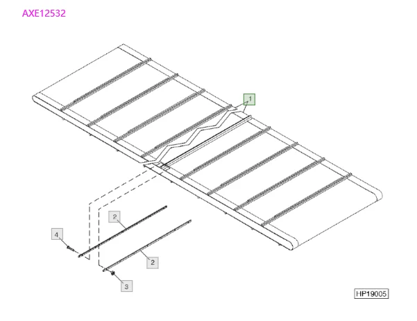 AH147909 Header Pickup Belt/ Draper Belt Fits replacement for John Deere 22" x 66.53" with 60 Teeth assembly-plastic fingers