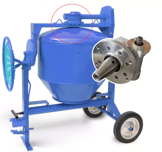 Concrete Mixing Gearbox Reducer For Cement Mixer With Bullet Head Shape Output