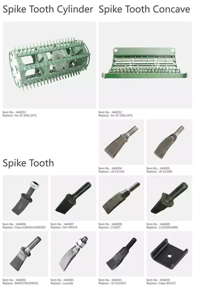 H132057 Combine Harvester Farming Machine Parts Rice Steel Cylinder Drum Threshing spike tooth