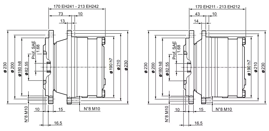 Replacement Dinamic Oil EH240 Wheel Drive Planetary Gearbox Reducer