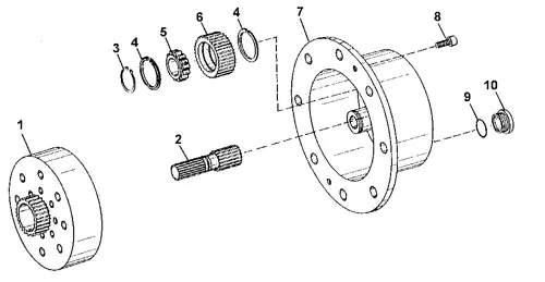 Wheel Drive Planetary Gearbox For Forklift Material Handling Vehicles