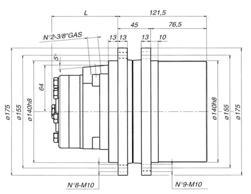 Replacement Dinamic Oil GR80 Wheel Drive Planetary Gearbox Reducer