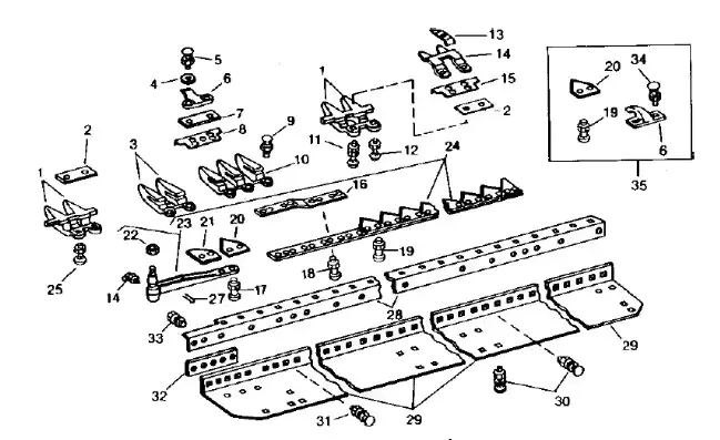 Agricultural Spare Parts knife bar H128235 replacement for John deere, CLAAS, CNH