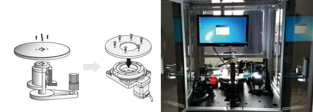 THS085 Hollow Rotary Actuator Rotating Platform Table With High Precision Planetary Gearbox