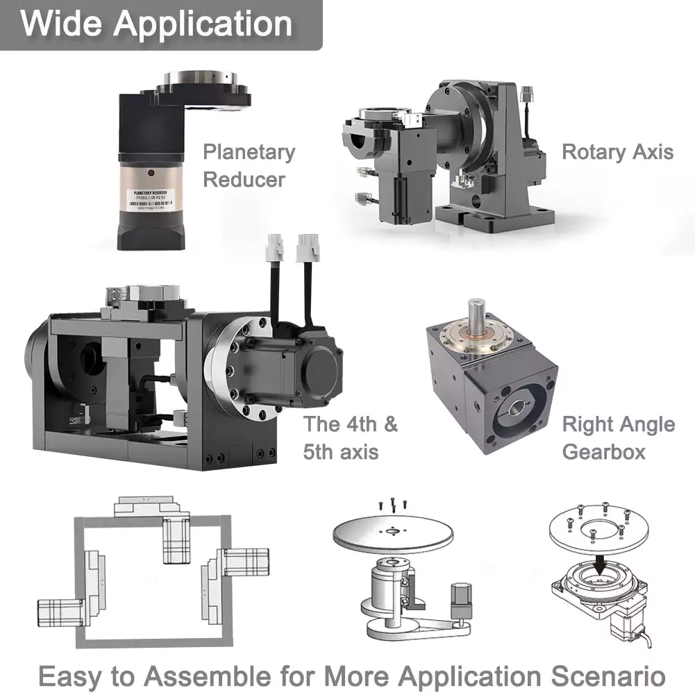 TH280 Hollow Rotary Actuator Rotating Platform Table With High Precision Planetary Gearbox