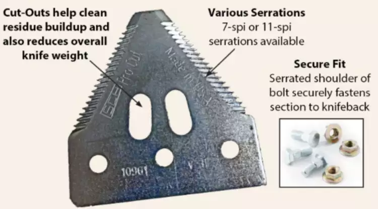 Balde knife section 86615988 for combine harvester machinery agricultural machinery parts