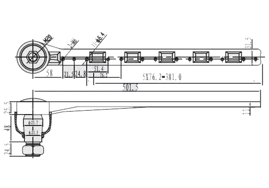 Flexible Ball joint Right-Hand Steering Cylinder Torque Rod End Assembly Replacement for John Deere Harvester 1188