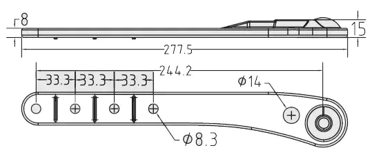 Flexible Ball joint Right-Hand Steering Cylinder Torque Rod End Assembly Replacement for John Deere Harvester 1188