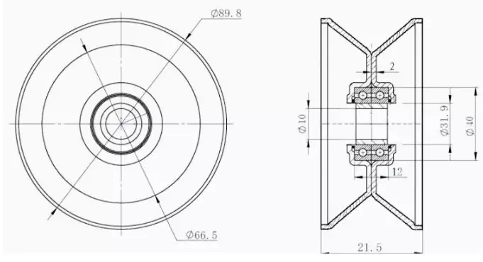 AH169549 Idle Pulley Rotary Screen Center Sheave replacement for John Deere D harvester