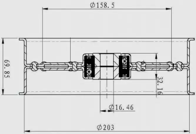 AH169549 Idle Pulley Rotary Screen Center Sheave replacement for John Deere D harvester