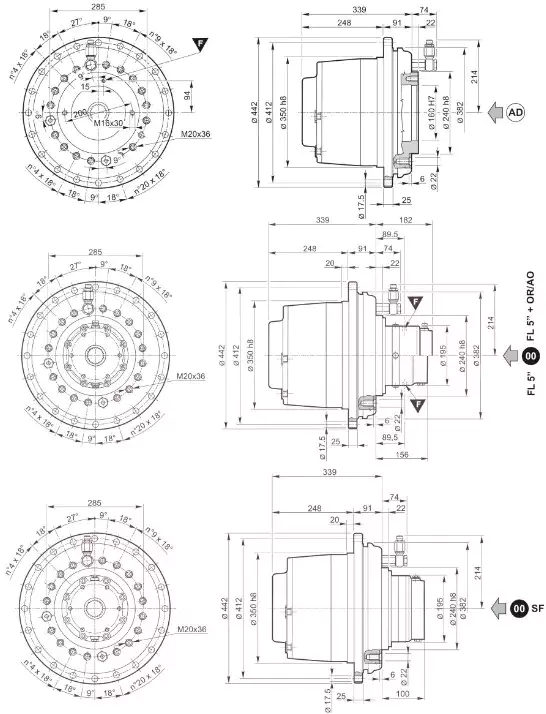 PWD3300 Winch Drive Planetary Gearbox Replace Replacement of Brevini Riduttori
