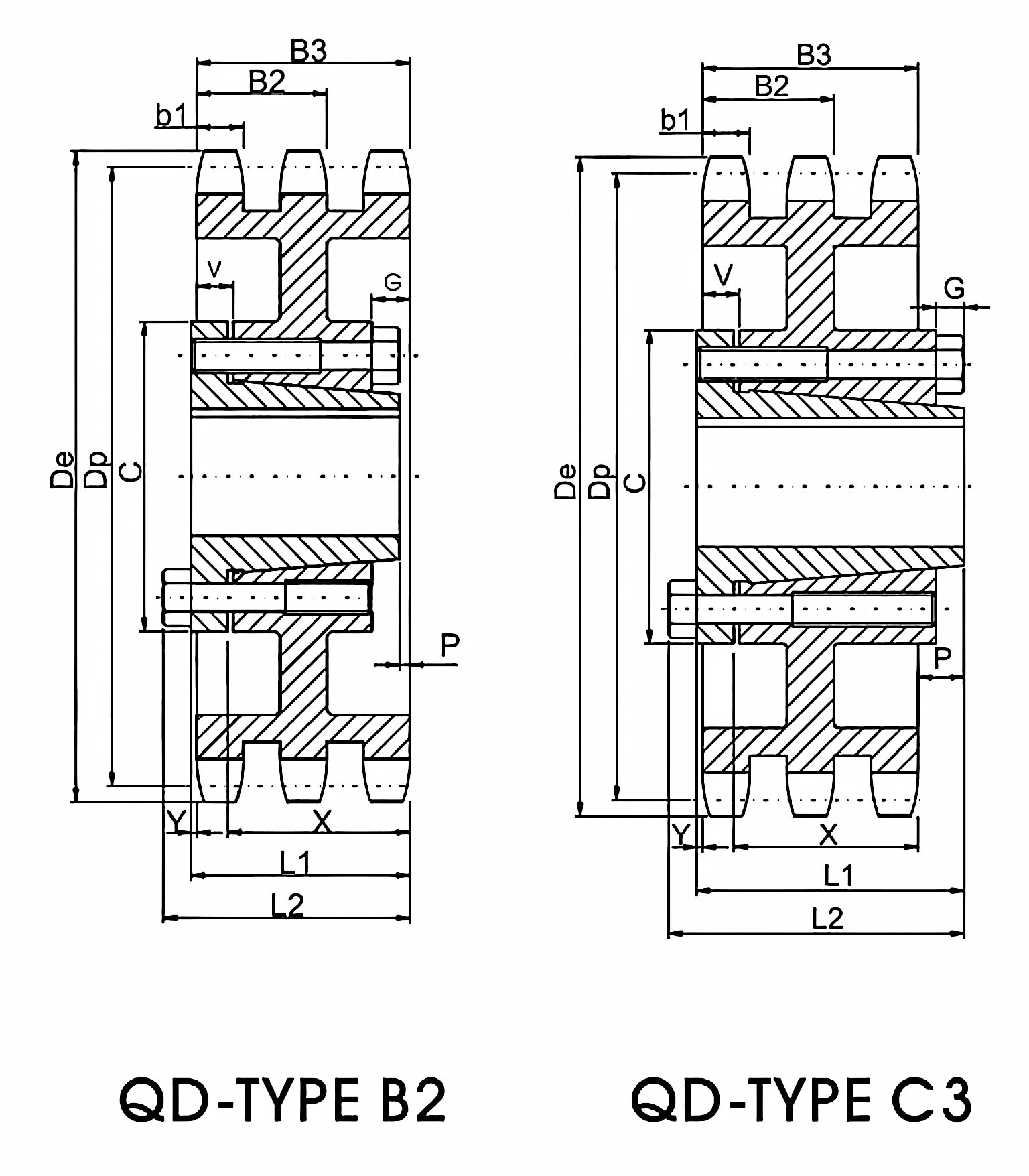 QD Sprocket No.100-3 Triple Type