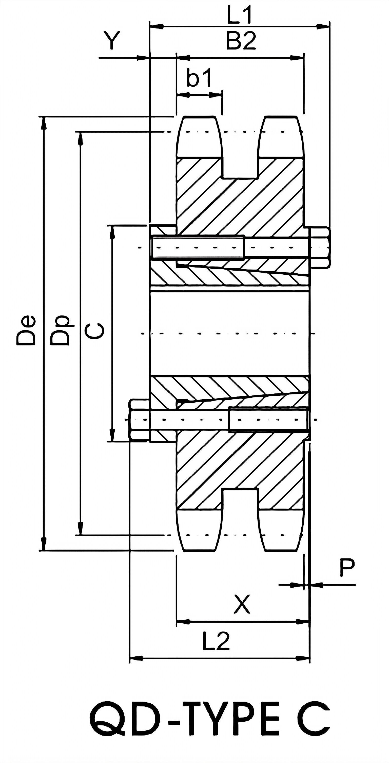 QD Sprocket No.40-2 Double Type