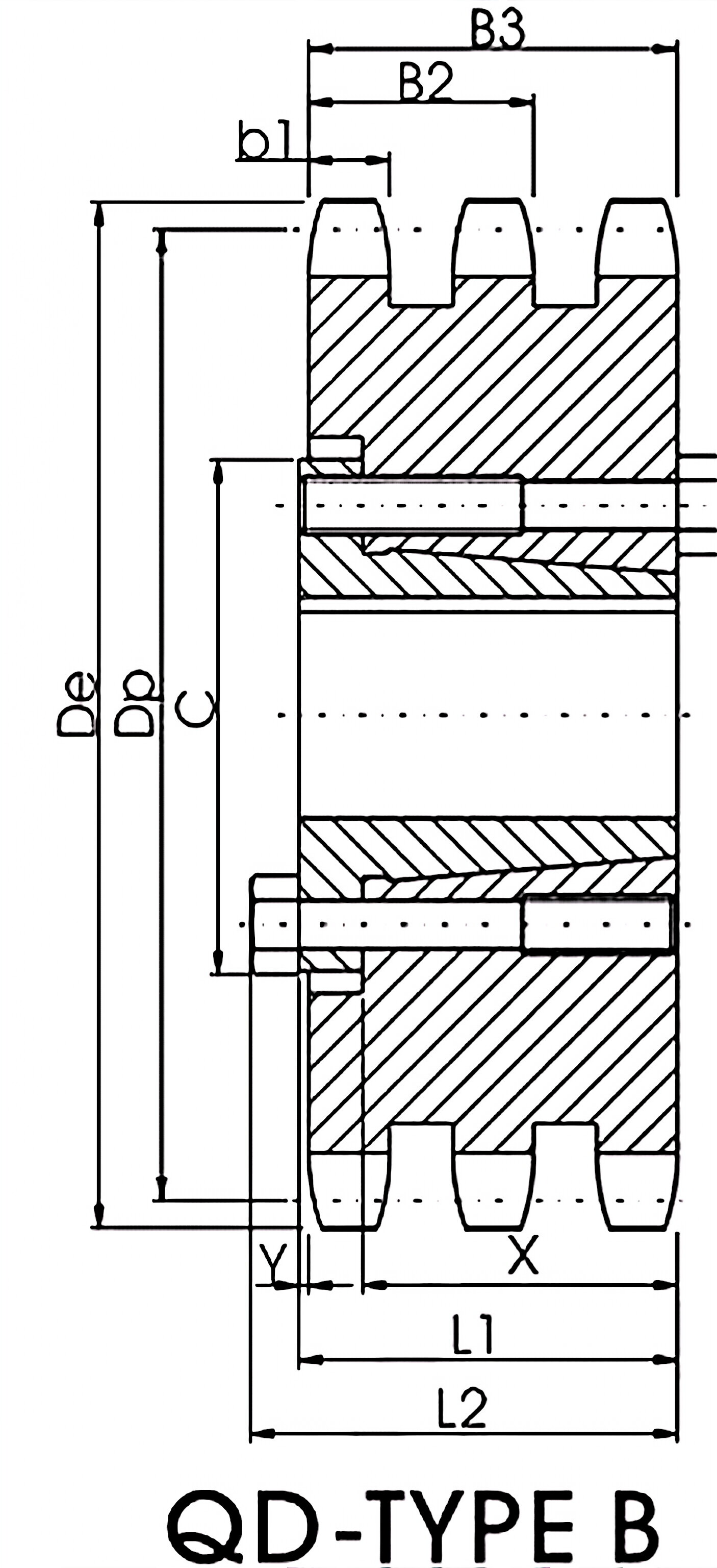 QD Sprocket No.40-3 Triple Type