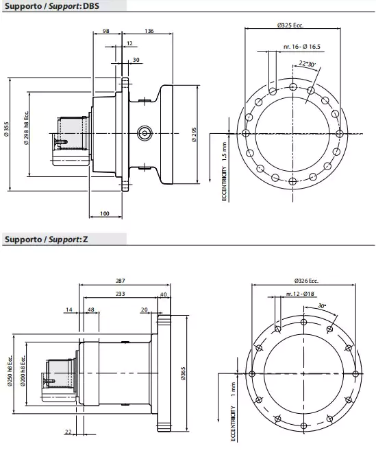 Replacement Dinamic Oil RE1020 Slewing Drive Planetary Gearbox Reducer