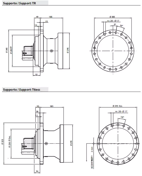 Replacement Dinamic Oil RE1020 Slewing Drive Planetary Gearbox Reducer