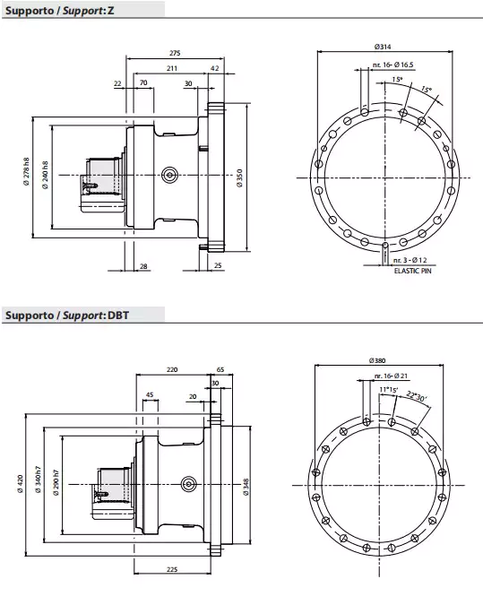 Replacement Dinamic Oil RE1520 Slewing Drive Planetary Gearbox Reducer