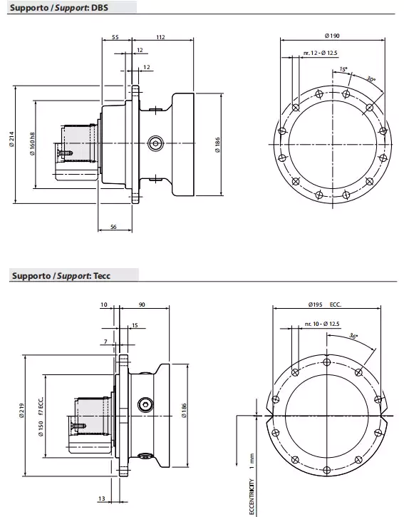 Replacement Dinamic Oil RE240 Slewing Drive Planetary Gearbox Reducer
