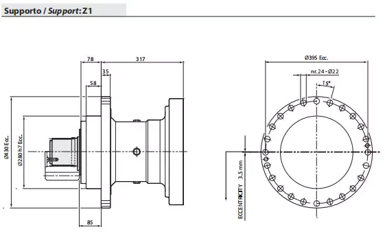 Replacement Dinamic Oil RE3000 Slewing Drive Planetary Gearbox Reducer