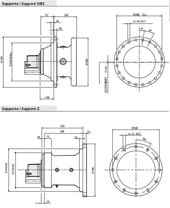 Replacement Dinamic Oil RE3000 Slewing Drive Planetary Gearbox Reducer