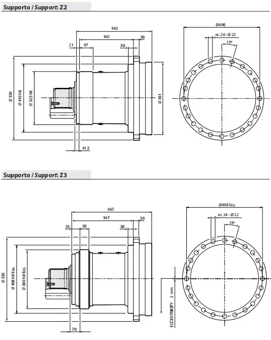 Replacement Dinamic Oil RE3150 Slewing Drive Planetary Gearbox Reducer