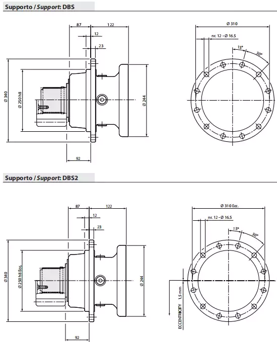 Replacement Dinamic Oil RE610 Slewing Drive Planetary Gearbox Reducer