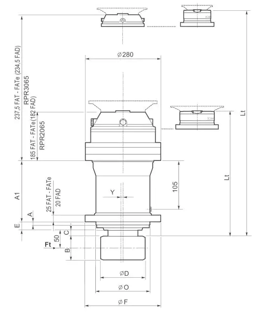 RPR065FA Slewing Drive Planetary Gearbox Replace Replacement of Brevini Riduttori