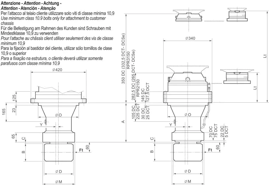 RPR150DC Slewing Drive Planetary Gearbox Replace Replacement of Brevini Riduttori